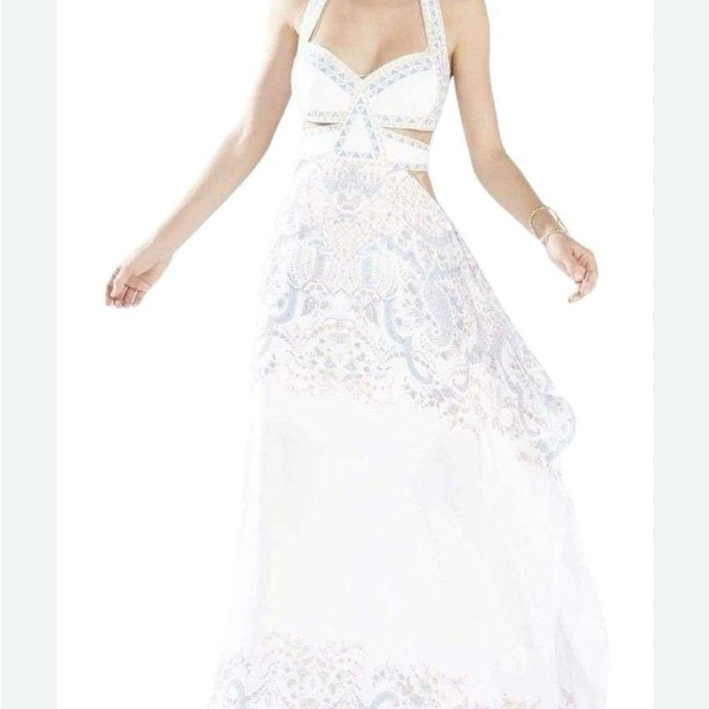 BCBG MaxAzria Evelina Runway Cutout Embroidered Dress